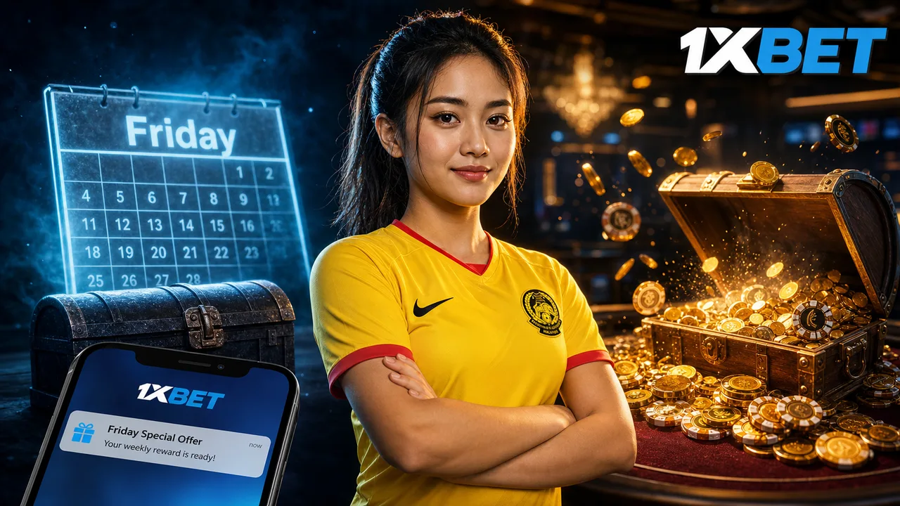 Bonus Friday Bertuah dan Reload Kasino 1xbet: Cara Klaim Setiap Minggu