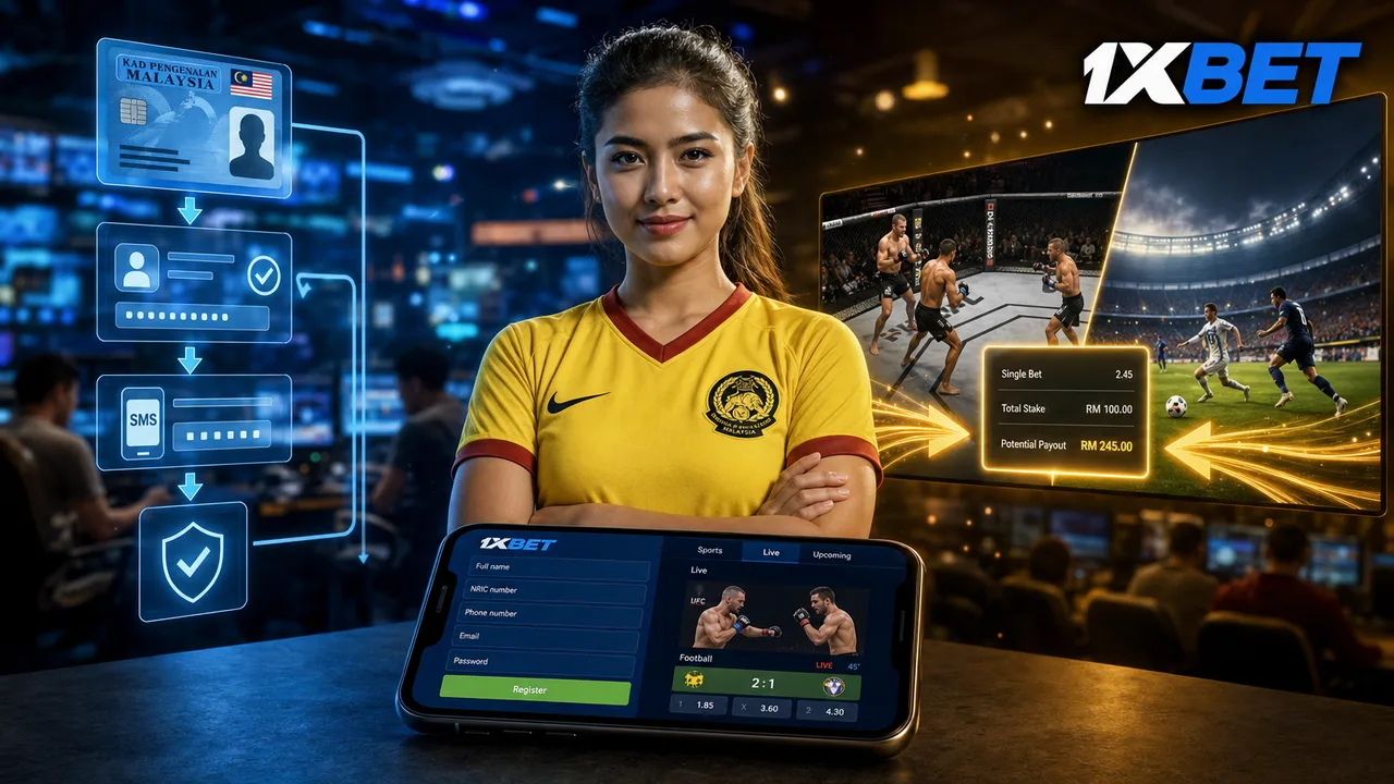 Cara Daftar & Bertaruh di 1xbet untuk UFC dan Bola Sepak dari Malaysia